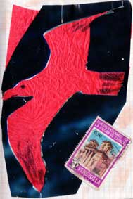 Jack The Monjas, Pájaro Rojo. Collage de 1993. Exclusiva para este diarioweb.