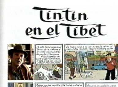 Me parece genial, que la primera viñeta de Tintin en Tibet sea el tipo del sombrero conocido como Javier Puebla, más gruñon que Haddock, y más despistado que Tornasol.