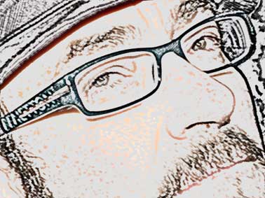Javier Puebla, close up con gafas. By Daniel Fénix Snow.